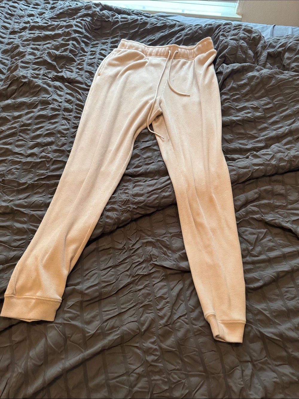 PINK Victoria's Secret Cream Waffle Joggers - Kids